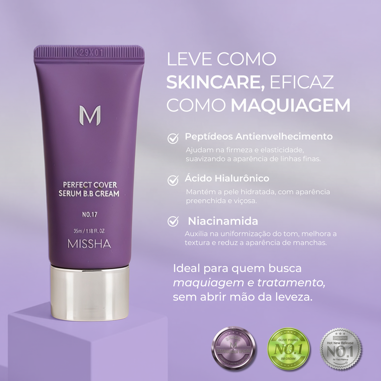 BB Cream Sérum FPS 50+ | Cobertura Natural 50ml