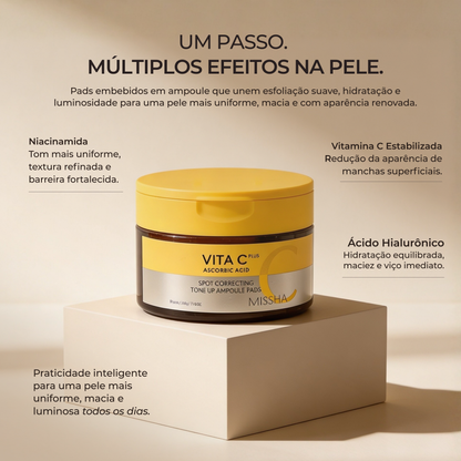 PADS Faciais Iluminadores com Vitamina C - 80 PADS