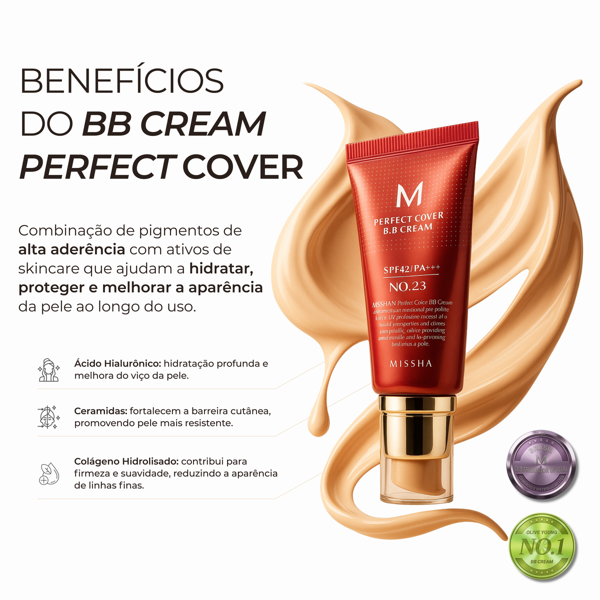 BB Cream Perfect Cover FPS 42+ | Alta Cobertura 20ml